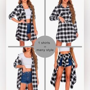 PLUS SIZE OVERSIZED FLANNEL